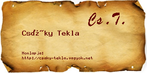 Csáky Tekla névjegykártya